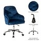 preview thumbnail 18 of 20, Glitzhome 40"H Velvet Gaslift Adjustable Swivel Office Chair