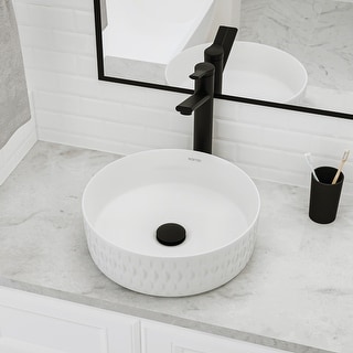 Karran Valera 14" Vitreous China Vessel Bathroom Sink in White