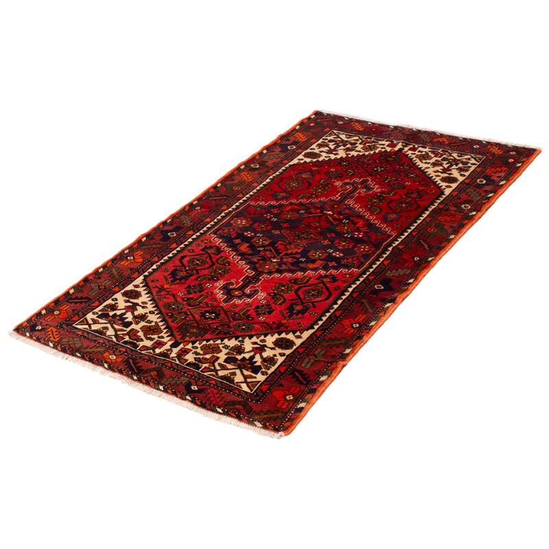 ECARPETGALLERY Hand-knotted Andelz Red Wool Rug - 4'4 x 6'11