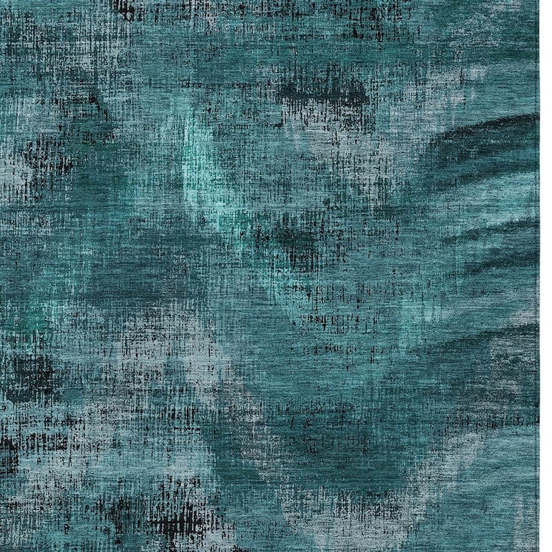 HomeRoots Abstract Transitional Rectangle Outdoor Rug