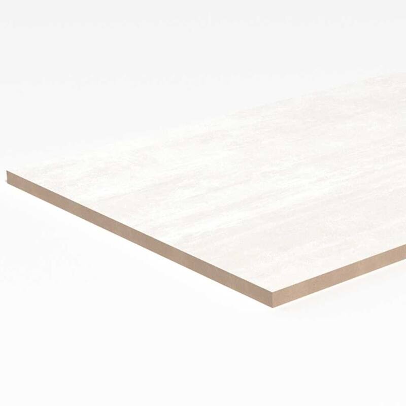 Quell 10in x 13in White Ceramic Floor and Wall Tile