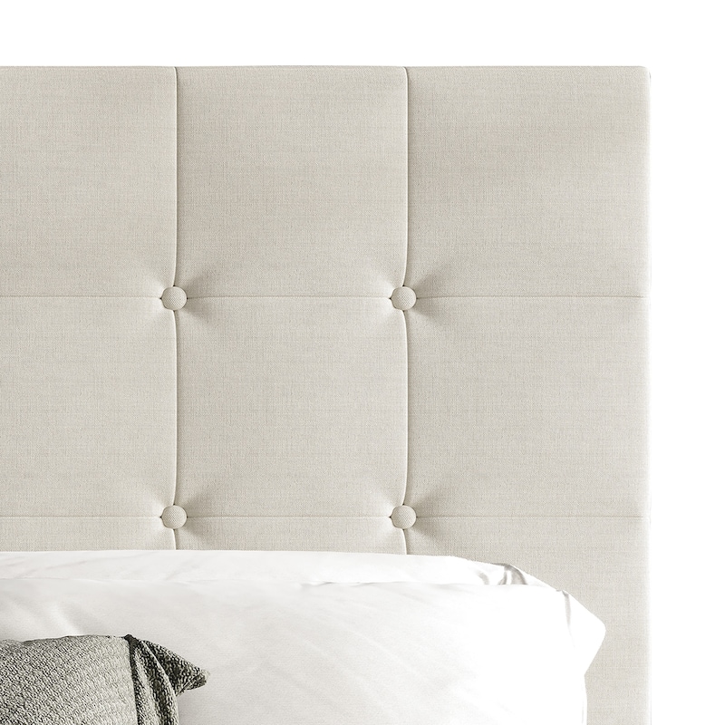 Ida Button-tufted Upholstered Transitional Adjustable Headboard