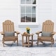 preview thumbnail 5 of 44, WINSOON 3-Piece All Weather HIPS Outdoor Folding Adirondack Chairs and Table Set Teak