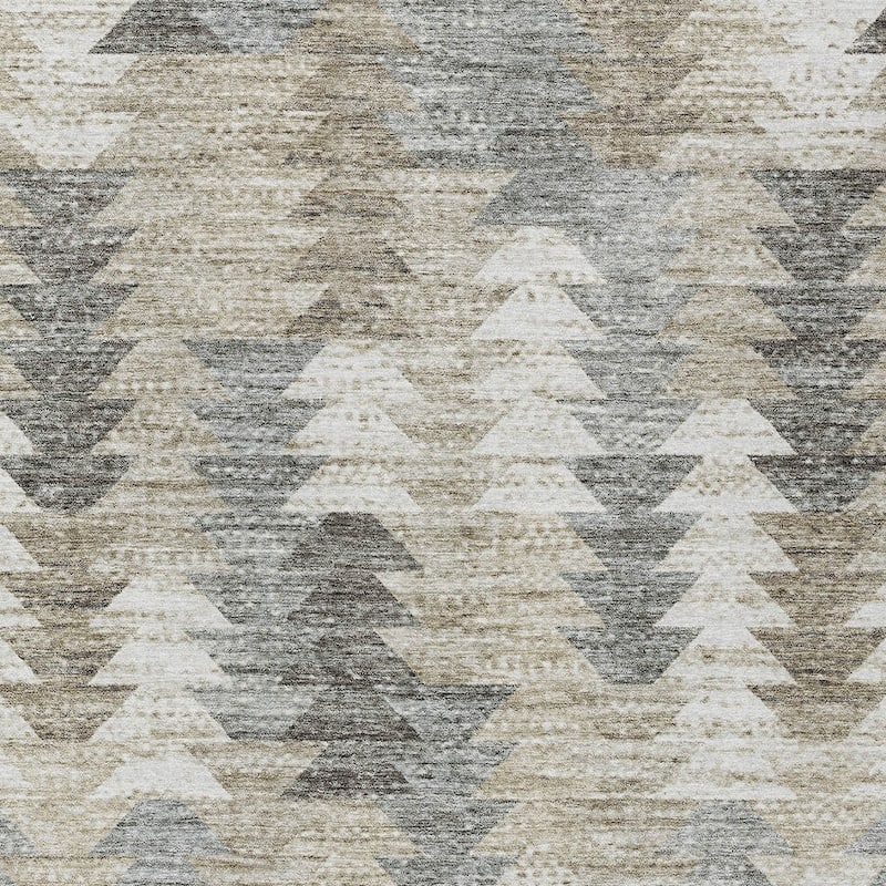 HomeRoots Geometric Transitional Rectangle Outdoor Rug