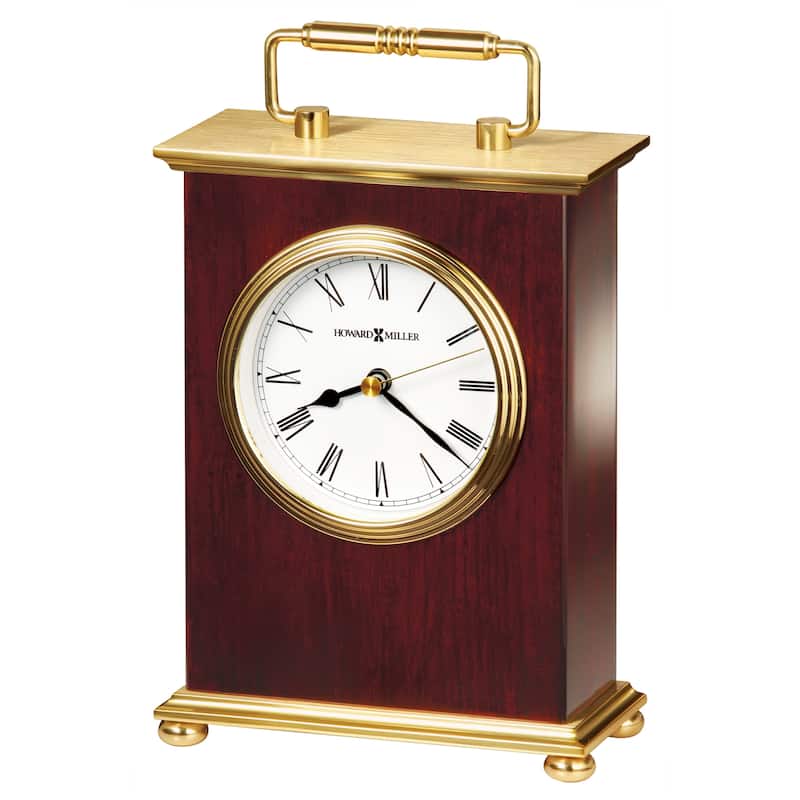 Howard Miller Rosewood Bracket Vintage Mid-Century Modern Mantel Clock