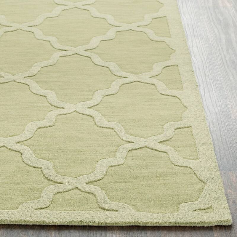 Hand-Tufted Amy Tone-on-Tone Lattice Wool Area Rug
