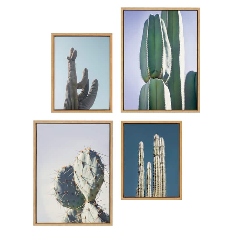 Kate and Laurel Sylvie Arizona Framed Canvas Art Set by Stephanie Klatt - 4 Piece Set
