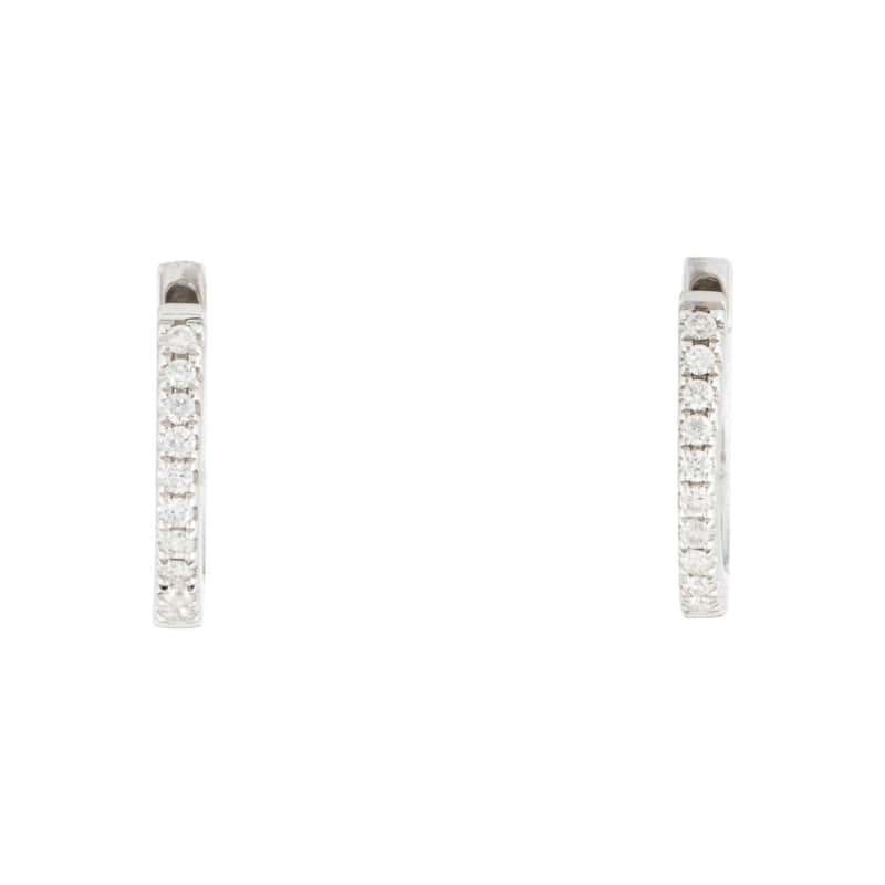 Joelle Diamond Huggie Earring For Her - 14k Gold Earrings 1/10 CTTW U-Shaped Hoops With Certified Diamonds Gifts for Her