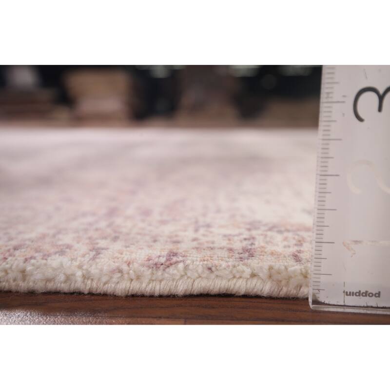 Contemporary Abstract Indian Area Rug Hand-Knotted Wool Carpet - 4'9"x 7'11"