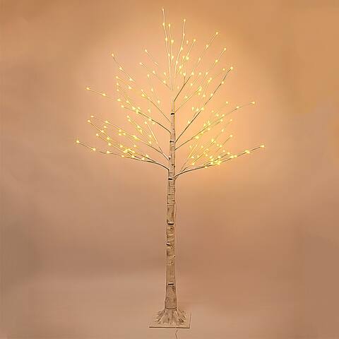 Pre-lit Birch LED 7-foot Decorative Tree - N/A