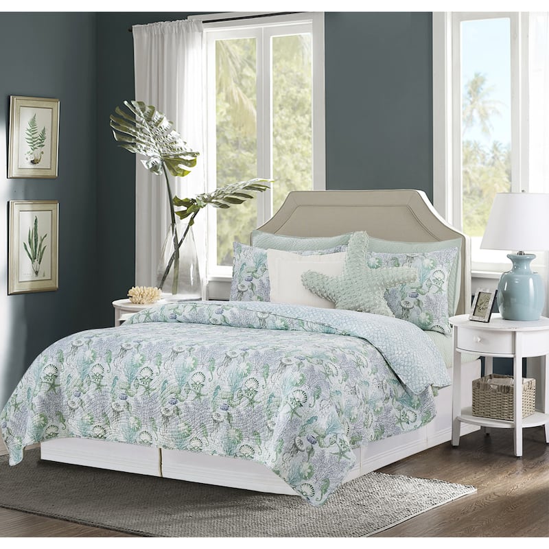 Shoreline Waters Bedding Quilt Set - 3 Piece - King
