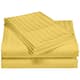 1200 Thread Count Cotton Deep Pocket Luxury Hotel Stripe Sheet Set - Gold - King