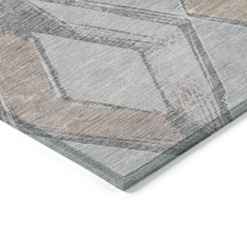 HomeRoots Geometric Transitional Rectangle Outdoor Rug