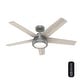preview thumbnail 5 of 17, Hunter 52" Burroughs Ceiling Fan w/ LED Light Kit, Handheld Remote - Transitional, Industrial