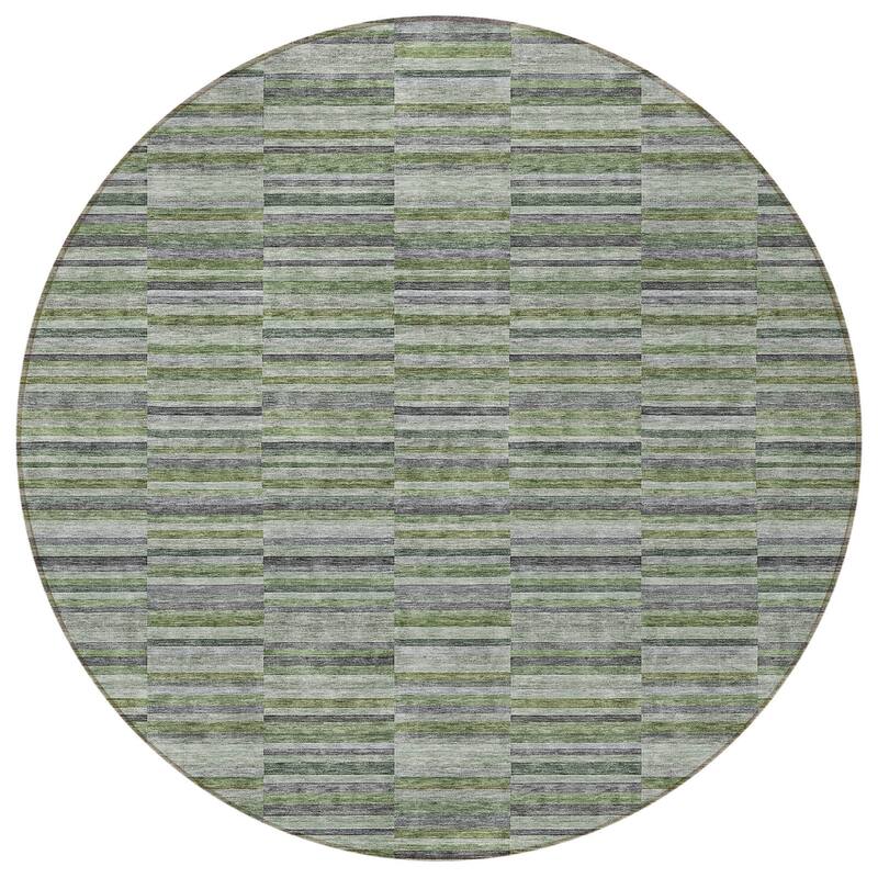HomeRoots Striped Transitional Rectangle Outdoor Rug