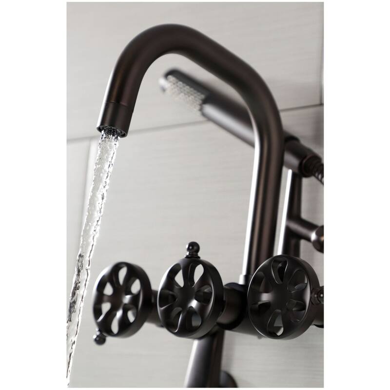 Kingston Brass AE845.RX Belknap Wall Mounted Tub Filler with Built-In