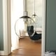 preview thumbnail 1 of 12, Hunter Xidane 1 Light Clear Glass Pendant or Semi-Flush Light - Kitchen Island, Dining Room, Entry - Glam, Contemporary 6" Mini - Brushed Nickel