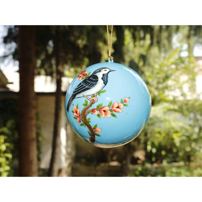Handmade Christmas Ornaments Hand Painted by Artisan on Recycled Paper - Collection 6 - One Size - One Size