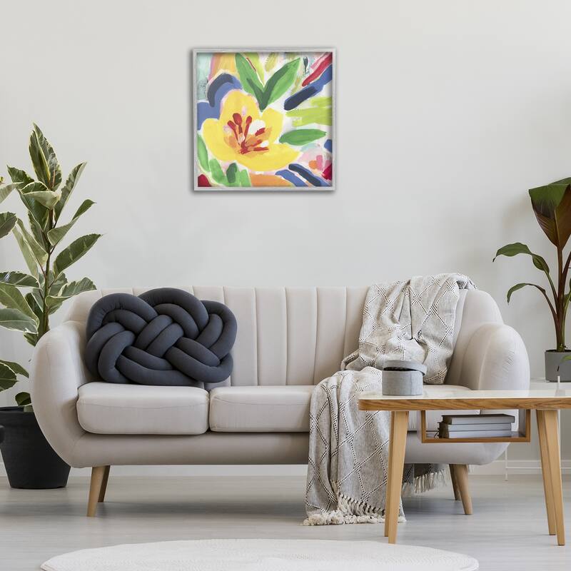Stupell Vivid Lively Florals Framed Giclee Art Design By June Erica Vess