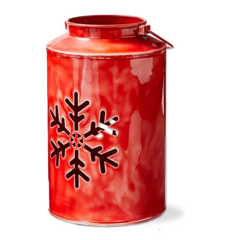 Snowflake Enamel Lantern Large