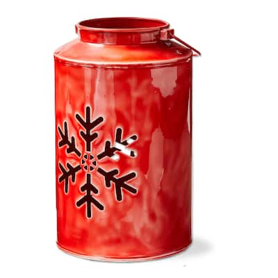 Snowflake Enamel Lantern Large