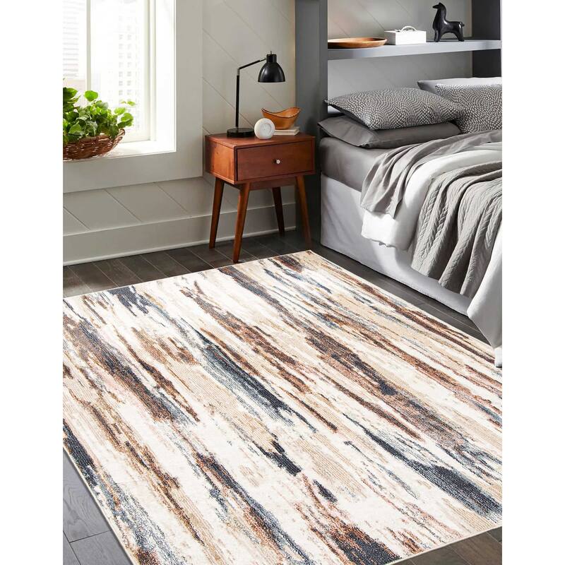 ECARPETGALLERY Machine Woven Atelier Ivory Area Rug
