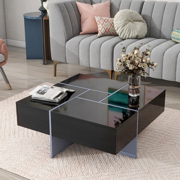 Coffee Table Extendable Coffee Table With 4 Hidden Storage Coffee Table Extendable Coffee Table With 4 Hidden Storage