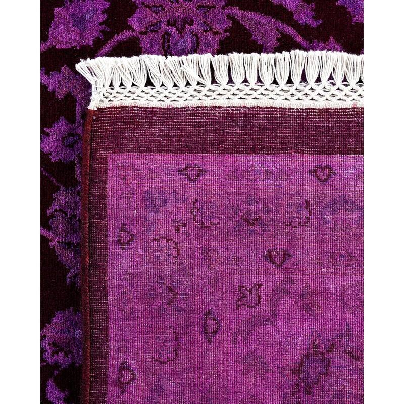 Fine Vibrance One-of-a-Kind Hand-Knotted Area Rug - Purple, 9' 1" x 12' 3" - 9' 1" x 12' 3"