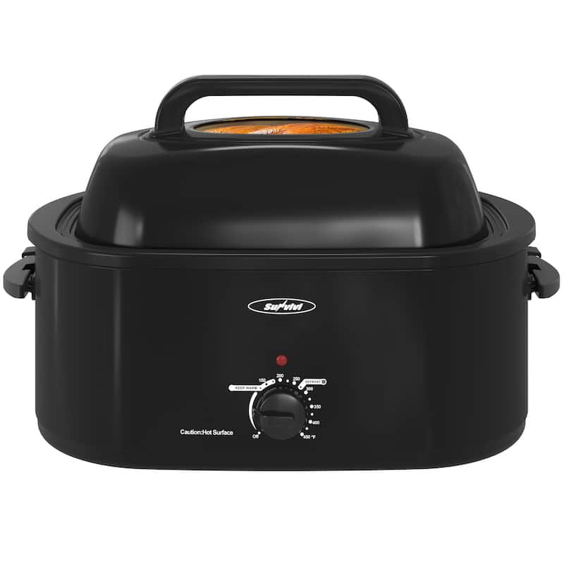 Royalcraft Roaster Oven with Removable Pan - 20QT - Black