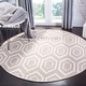 preview thumbnail 16 of 96, SAFAVIEH Handmade Flatweave Dhurries Trudi Modern Moroccan Wool Rug 6' x 6' Round - Grey/Ivory