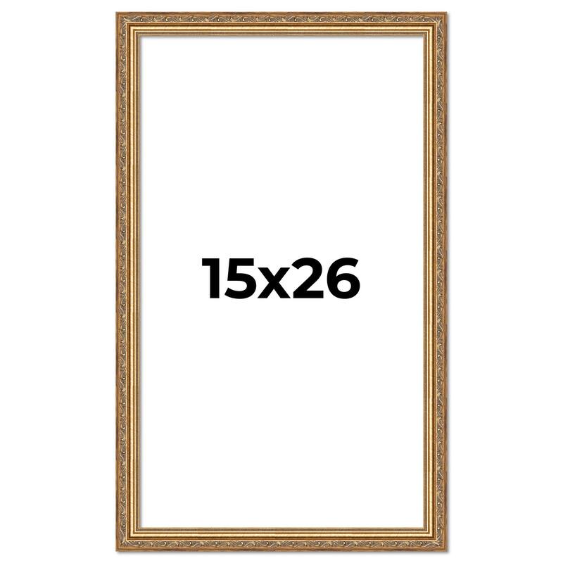15x26 Frame Red Solid Wood Picture Frame Width 1.75 Inches | Interior Frame Depth 1 13/16 Inches