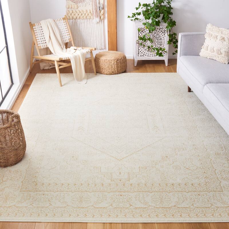 SAFAVIEH Adirondack Cheyenne Rustic Oriental Medallion Rug - 10' x 14' - Ivory/Beige