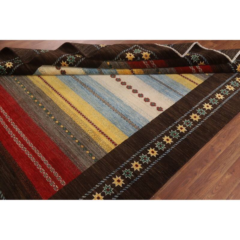 Gabbeh Kashkoli Oriental Area Rug Hand-knotted Wool Carpet - 6'5" x 8'3"