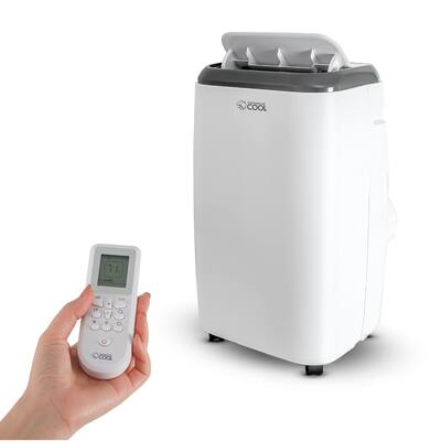 Portable Air Conditioner with Remote Control, 14000 BTU+HEAT, White - N/A