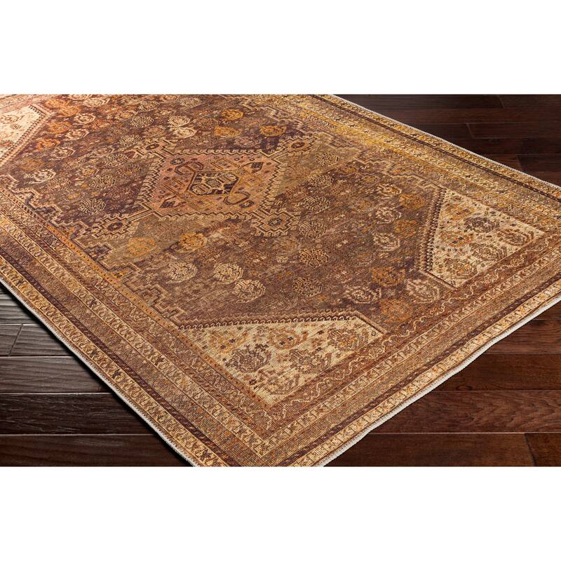 Livabliss Prabhu Traditional Medallion Machine Washable Area Rug