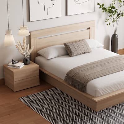 Malibu 3-Piece Bedroom Set with Bed, Headboard, and Nightstand