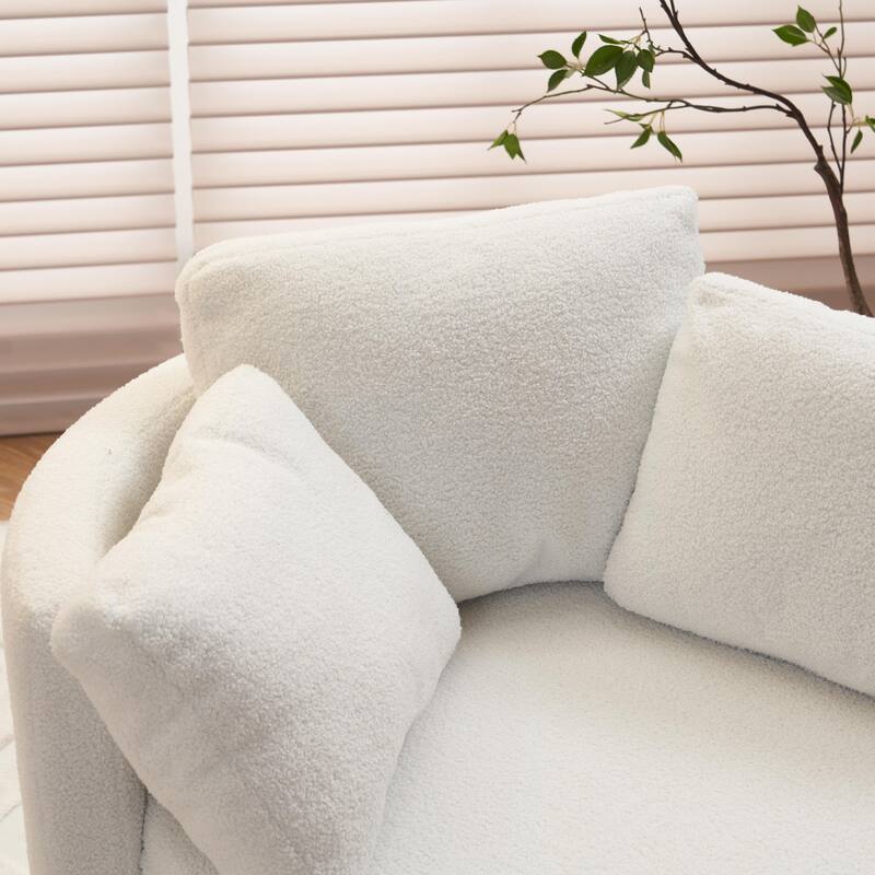 Multifunctional Teddy Fabric Chair for Living Room
