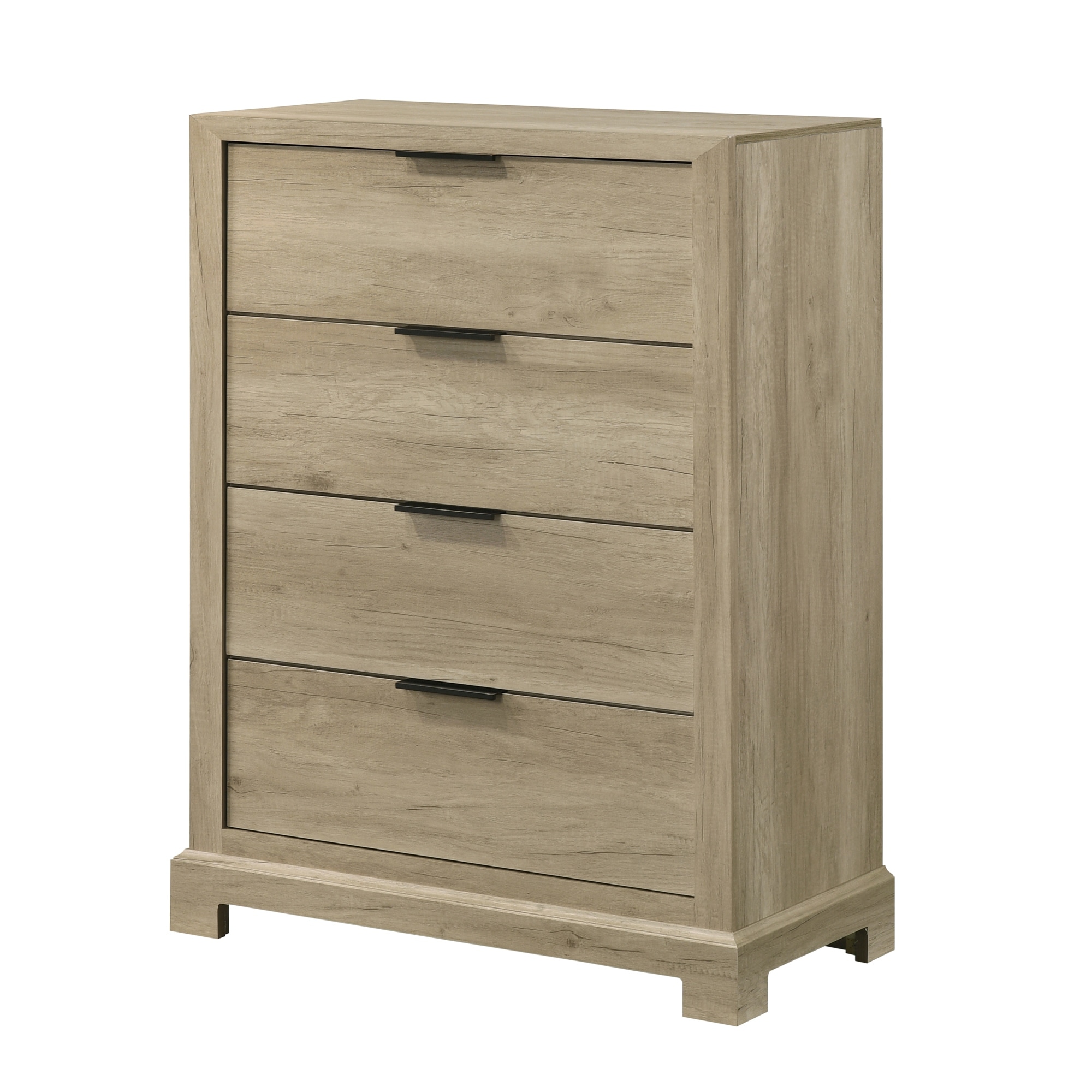 Linden Oak Laminate Engineered Wood Contemporary 4-Drawer Chest