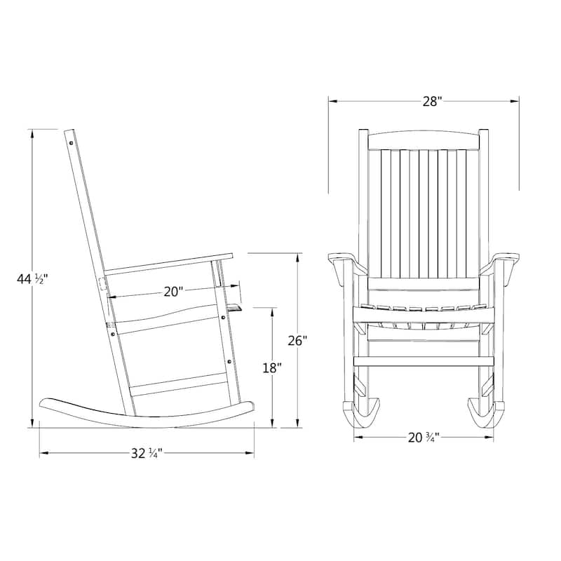 Cambridge Casual Monroe 2-piece Wood Outdoor Rocking Chair