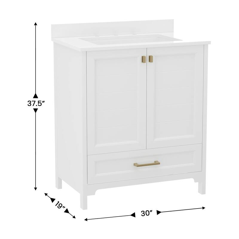 James Allan FFIR11007 30" Free Standing Single Basin Vanity Set with