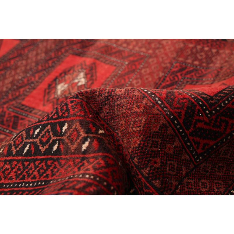 ECARPETGALLERY Hand-knotted Teimani Red Wool Rug - 3'8 x 6'10