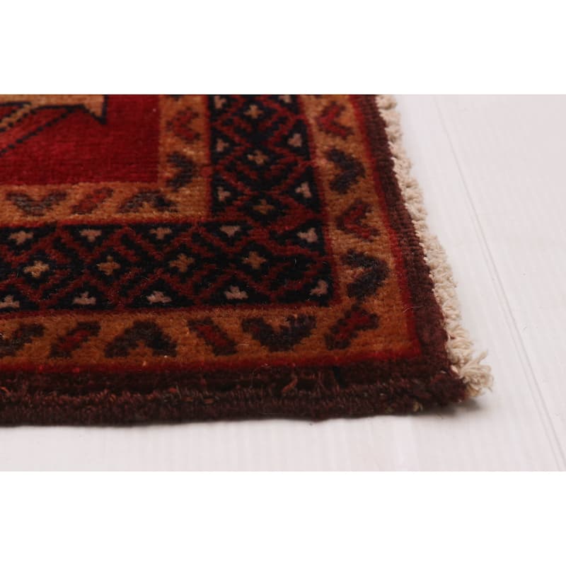 ECARPETGALLERY Hand-knotted Anadol Red Wool Rug - 3'6 x 9'11