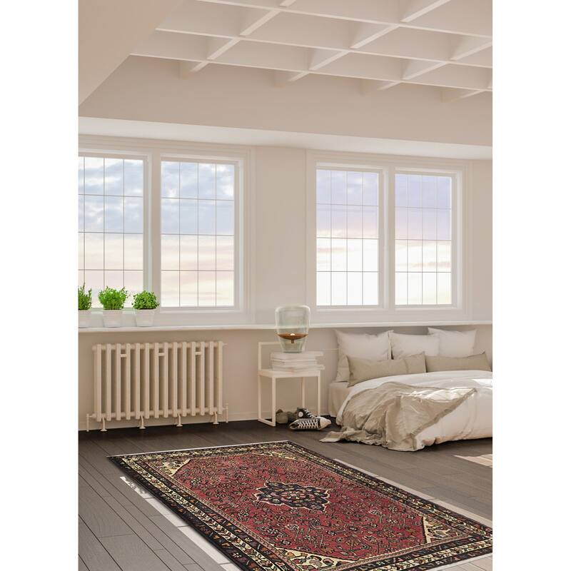 ECARPETGALLERY Hand-knotted Andelz Light Red Wool Rug - 3'11 x 5'8