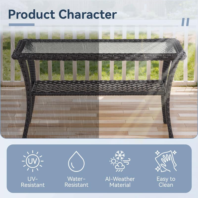 Gymojoy Outdoor Wicker Patio Furniture Sofa & Chair Set - Luxurious Comfort, Weather-Resistant