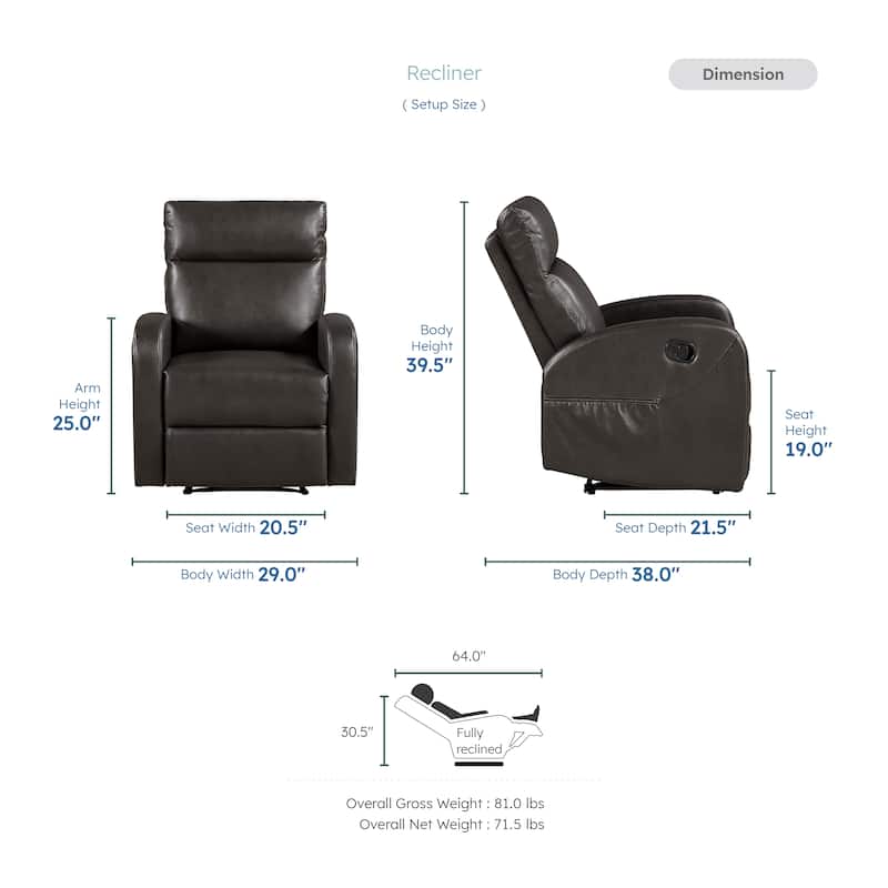Oliver Manual Double Reclining Loveseat