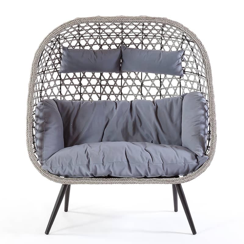 Naples Standing Double Rattan Chair