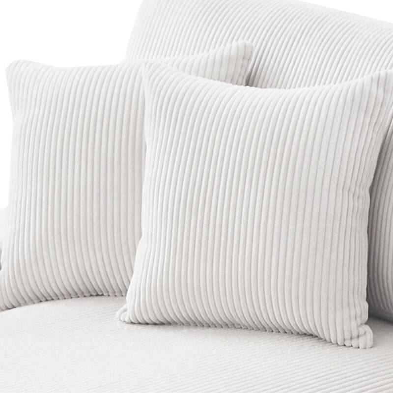 Set of 2 Modern Decorative Soft Corduroy Throw Pillows