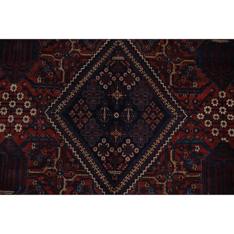 Hand Knotted Oriental 100% Wool Carpet Traditional Geometric Red Joshaghan Area Rug - 16' 10'' X 10' 8''