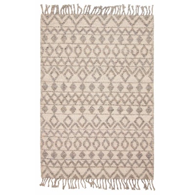ECARPETGALLERY Braid weave Sienna Grey Wool Rug - 5'3 x 7'7