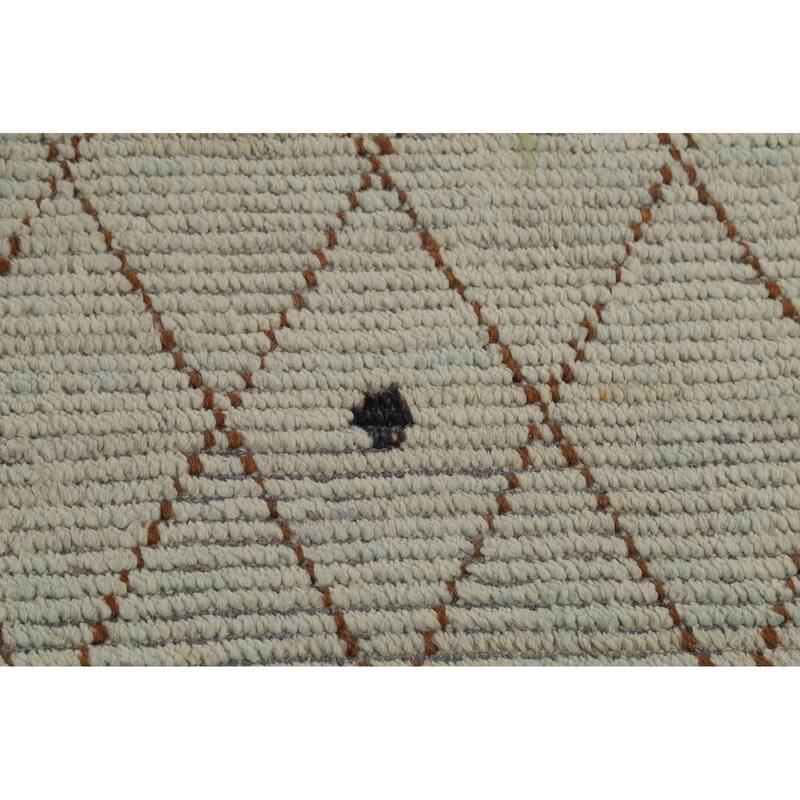 All-Over Trellis Moroccan Modern Large Area Rug Handmade Wool Carpet - 10'0"x 14'4"